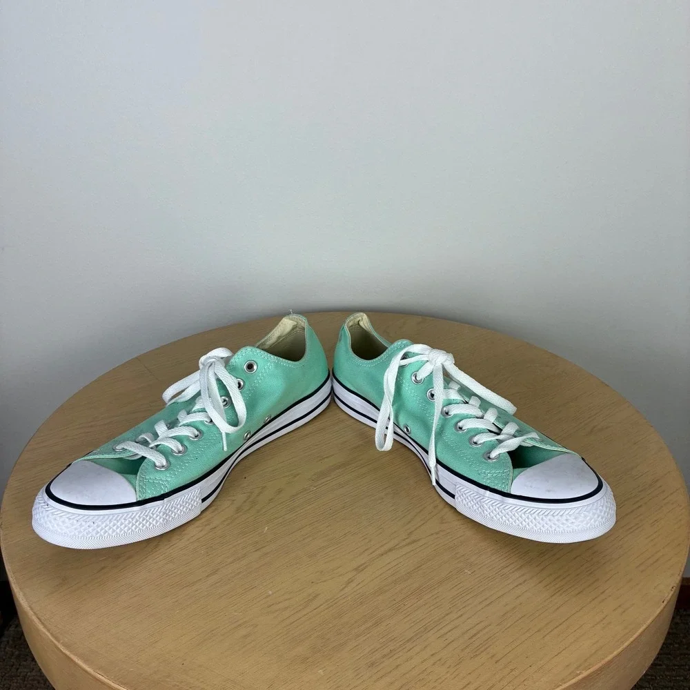 Converse Chuck Taylor All Star Low Top Mint Green Canvas Sneakers Womens 12